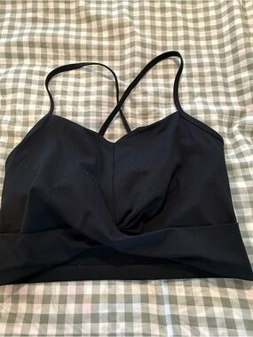 girlfriend collective Black Cross-Back Sports Bralette